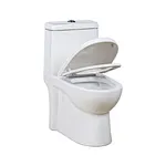 One piece ceramic Sanitary ware Siphonic S trap 300mm soft closing High pressure flush mechanism