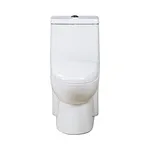 One piece ceramic Sanitary ware Siphonic S trap 300mm soft closing High pressure flush mechanism